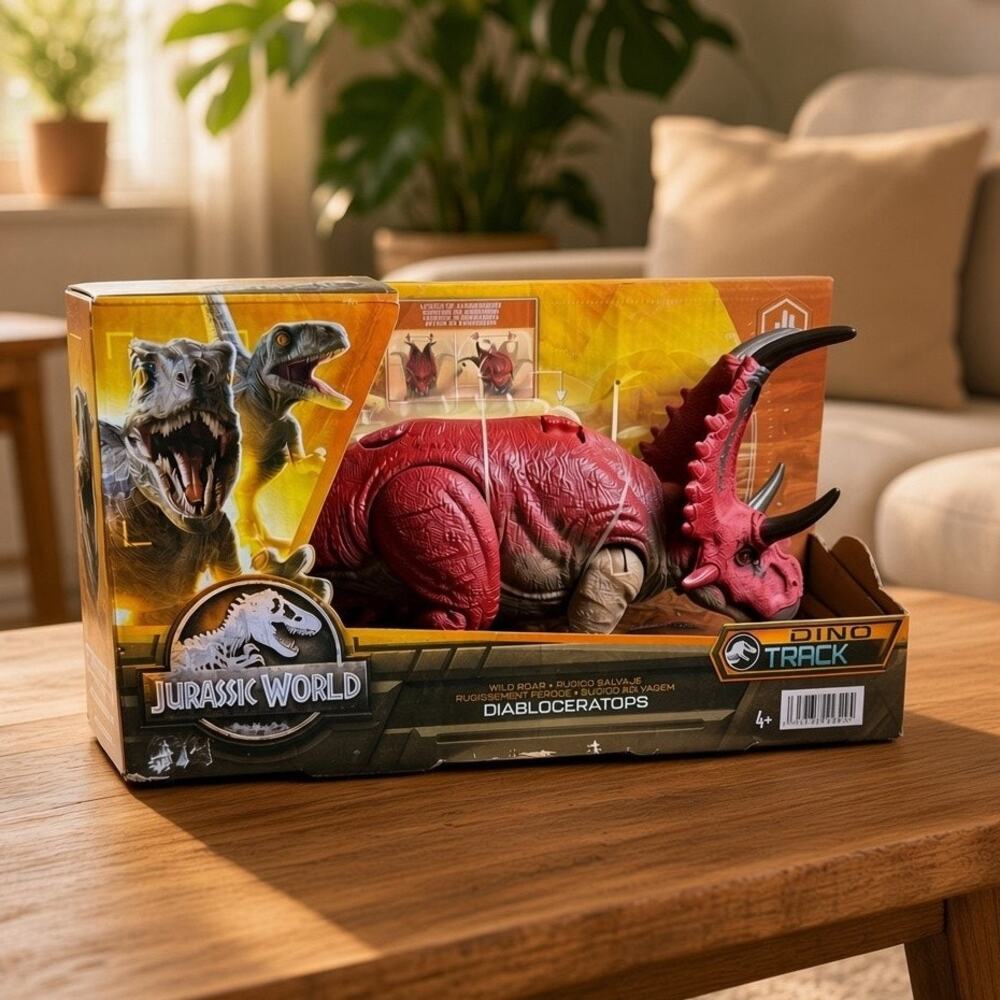 Jurassic World Dino Trackers Wild Roar Diabloceratops HLP16 Mattel NIB 2022